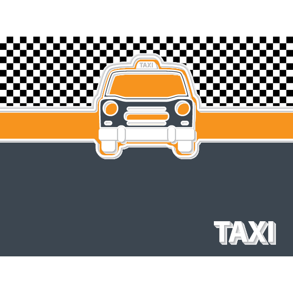 Taxi symbol vector background