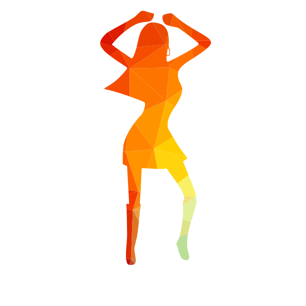 Woman body dancing clip art