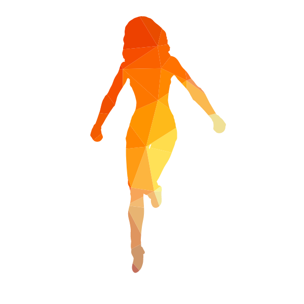 Woman runner silhouette clip art