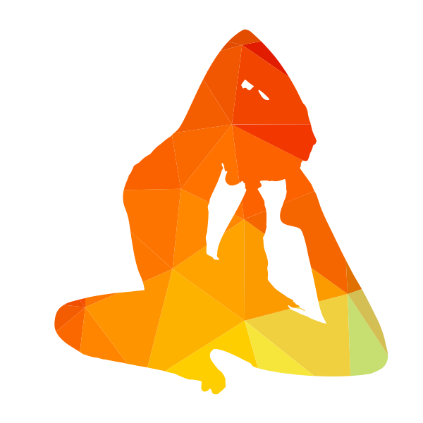 Yoga pose exercise silhouette