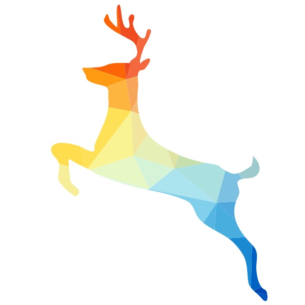 Deer silhouette low poly