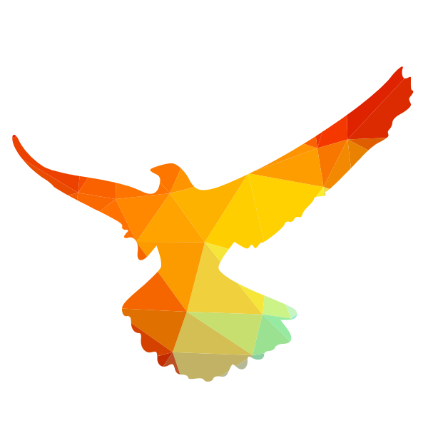 Bird in flight silhouette