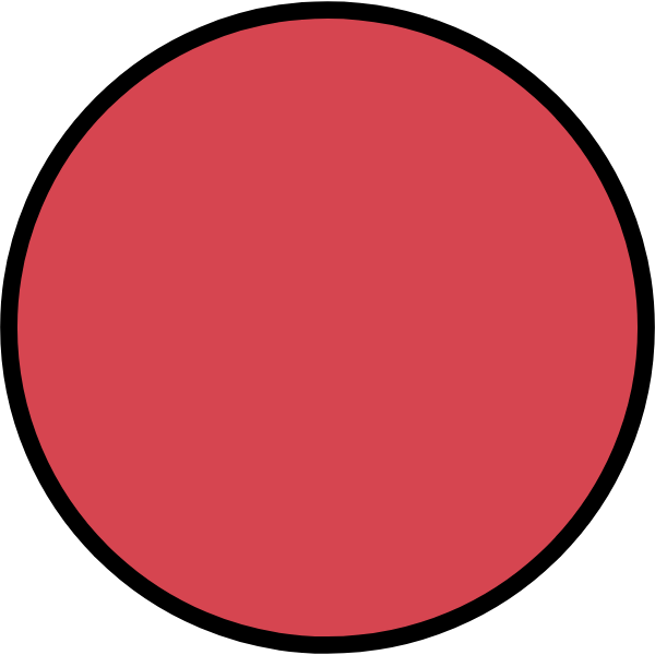 Red circle black outline stroke