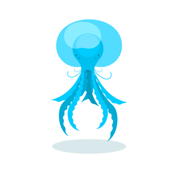 Jellyfish blue color