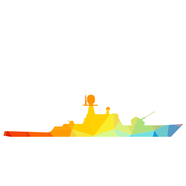 Warship Silhouette With Low Poly Pattern Free SVG Warship Silhouette With Low Poly Pattern Free SVG