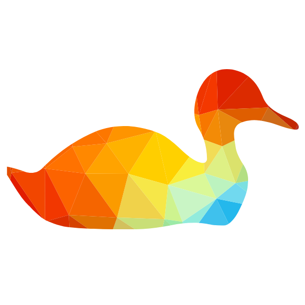Duck silhouette low poly