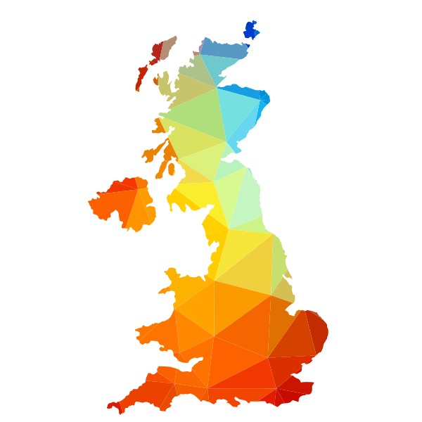 Great Britain map silhouette