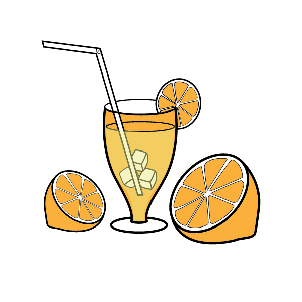 Lemonade drink sliced lemon