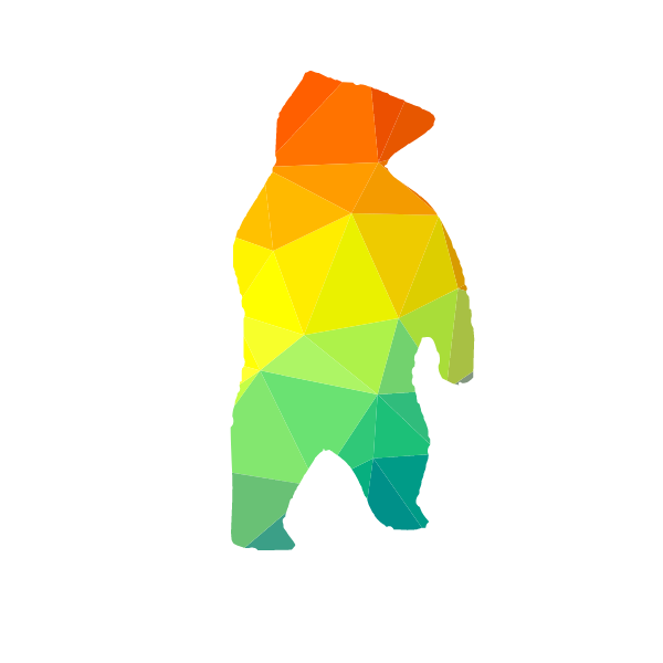 Bear  silhouette low poly