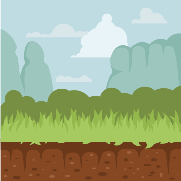 Natural landscape soil layers