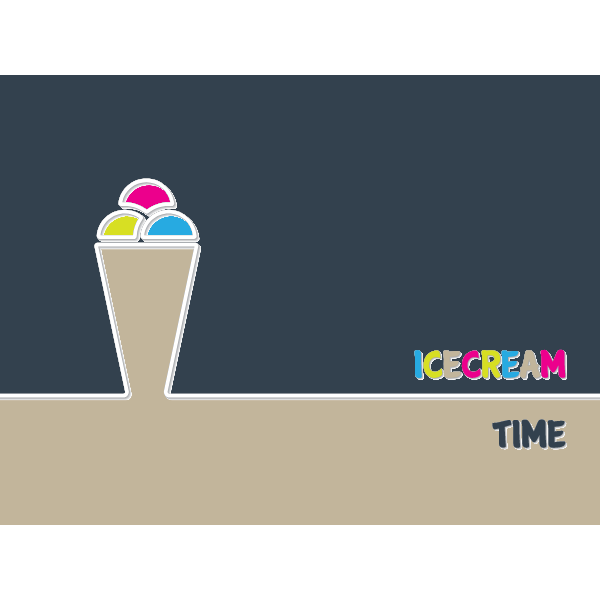 Ice cream time vector background