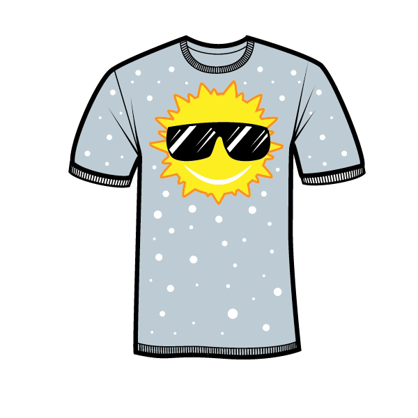 Summer t-shirt smiley icon