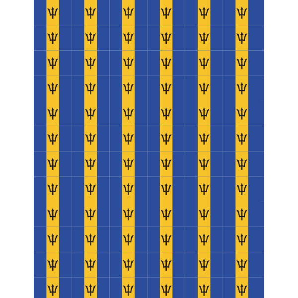 Barbados flag seamless pattern
