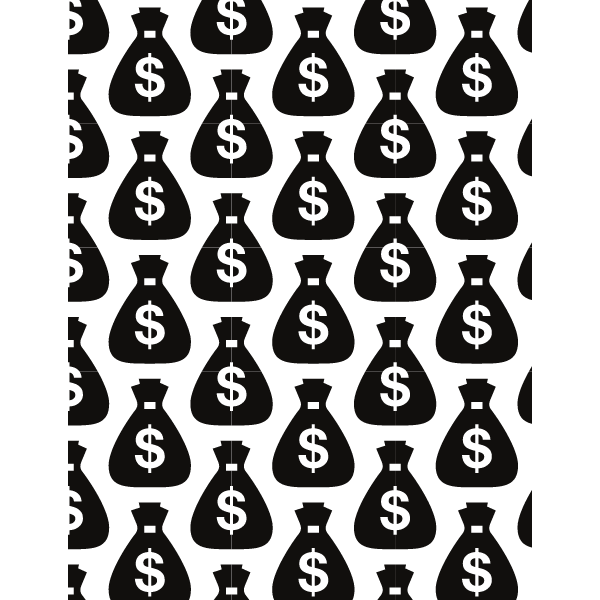 Money bag dollar sign pattern