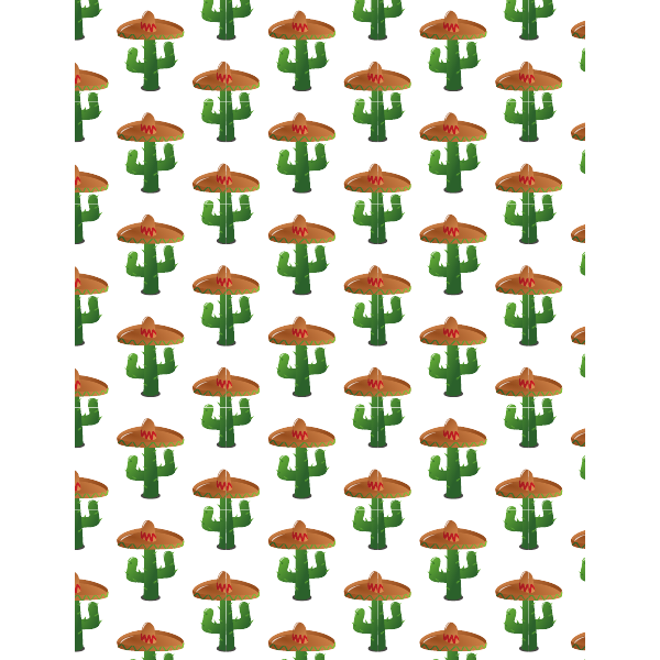 Seamless pattern cactus desert