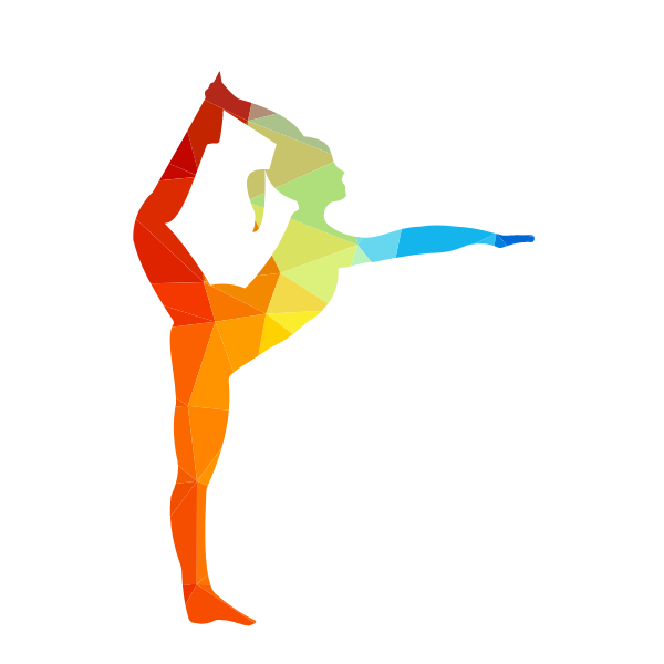 Yoga pose outline silhouette