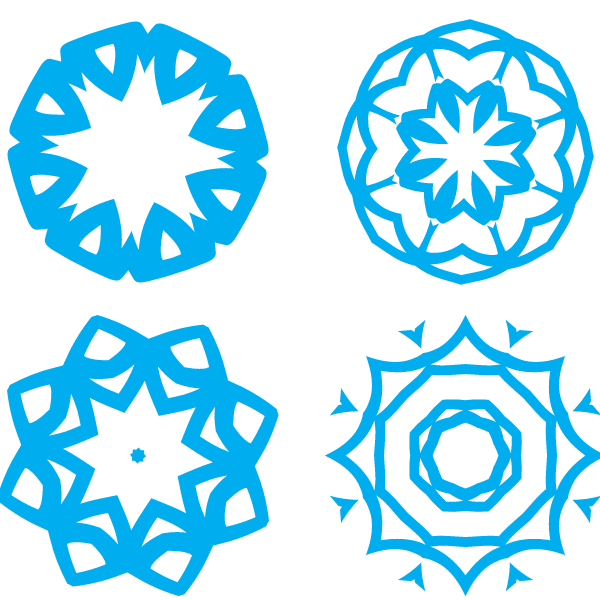 Geometric shape blue color
