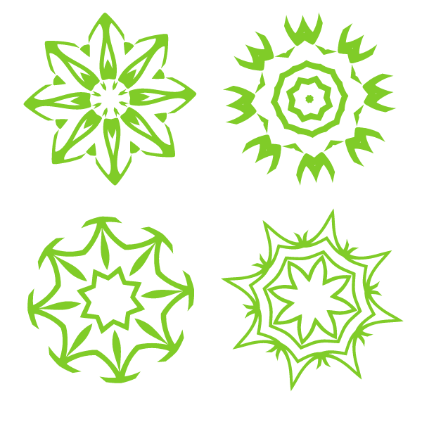 Geometric shape green color