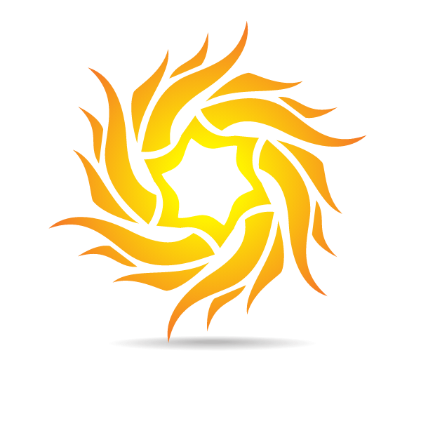 Sun fire logo concept