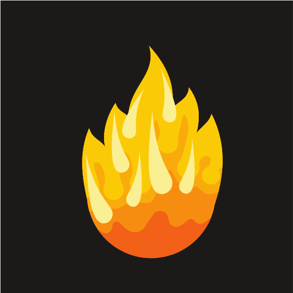 Fireball flames