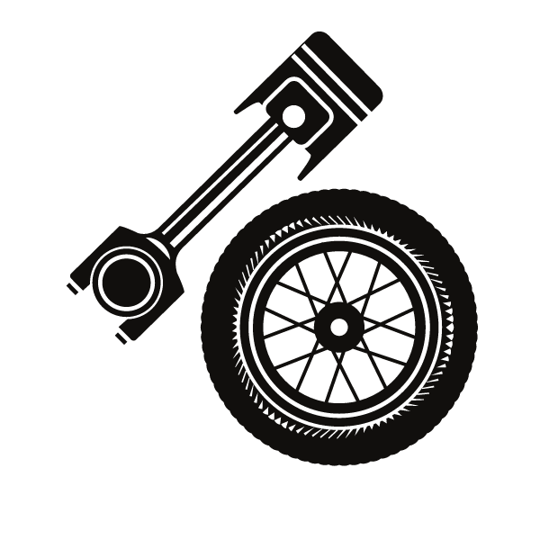 Motorcycle parts shop logo concept
