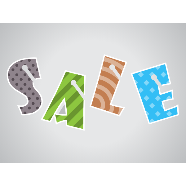Sale colorful text banner