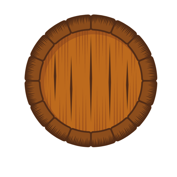 Wooden wine barrel