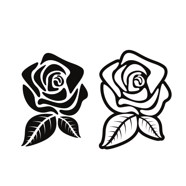 Rose flower silhouette-1669707482