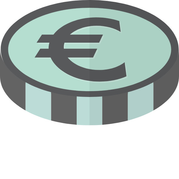 poker chip with the Euro symbol