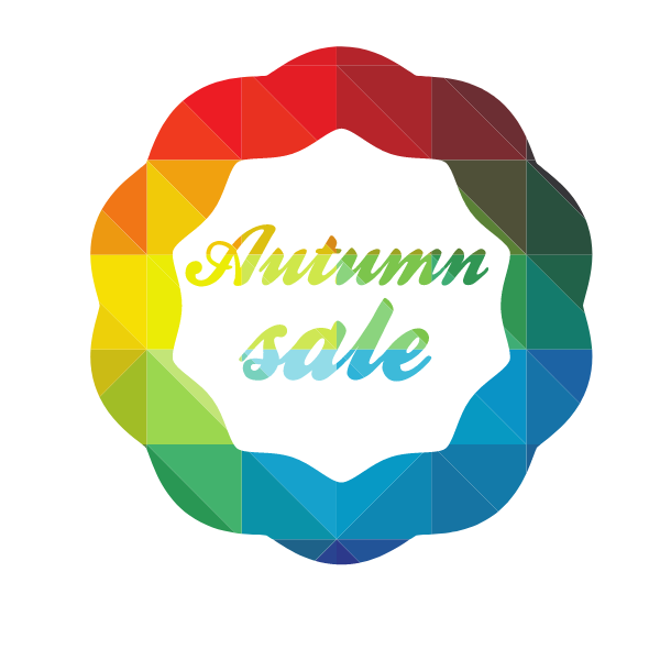Autumn sale colorful symbol