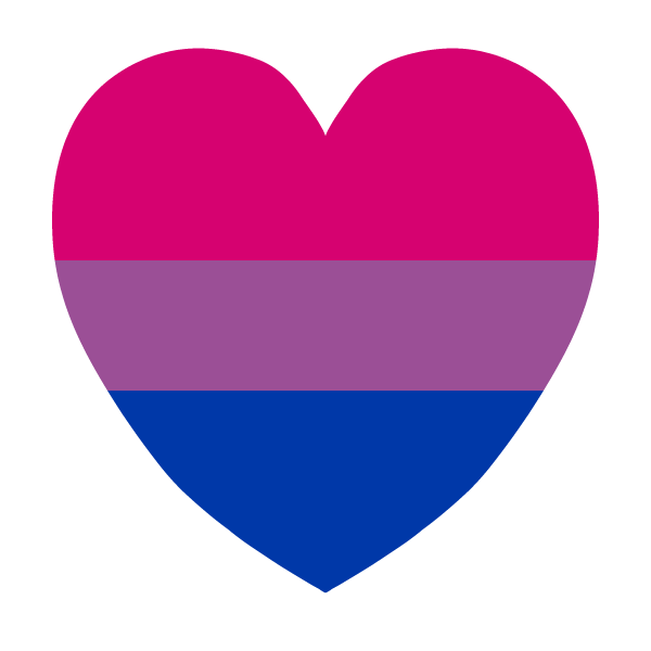 Biromantic bisexual pride love heart symbol | Free SVG