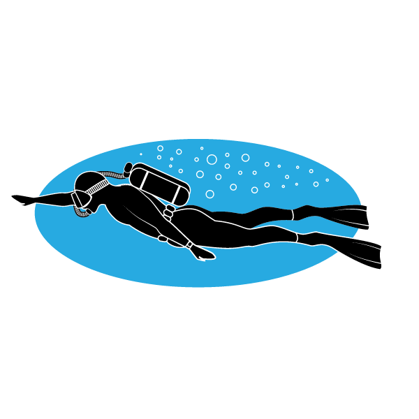 Diver graphic vector pd