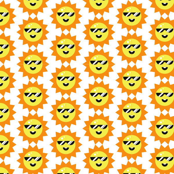 Sun icons seamless pattern