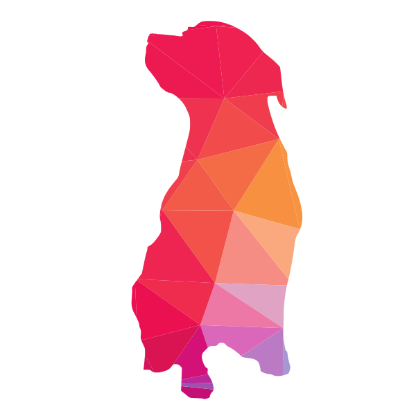 Dog silhouette pink pattern