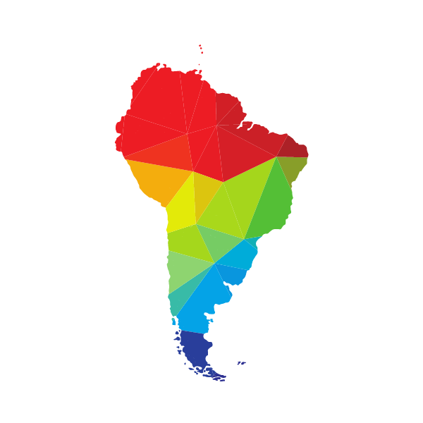 South America map color