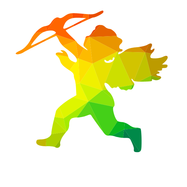Cupid color silhouette
