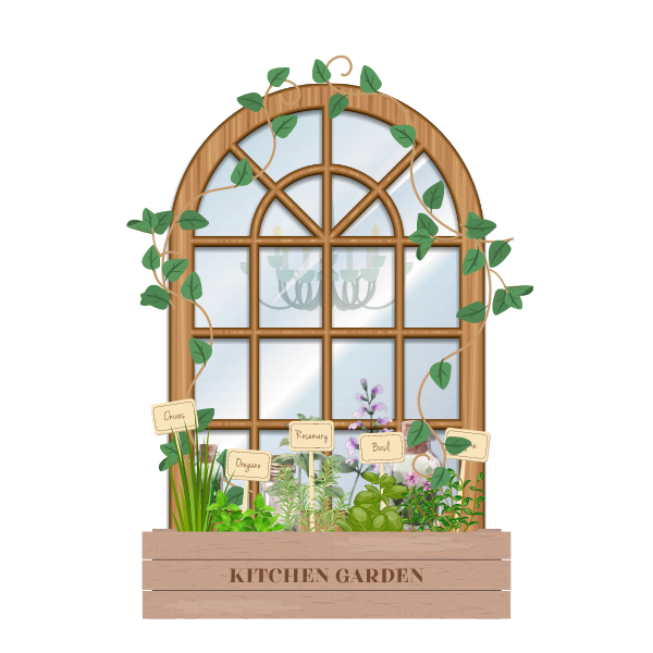 Herb garden by the window