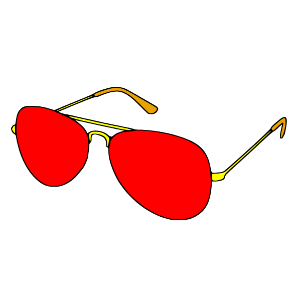 red glasses