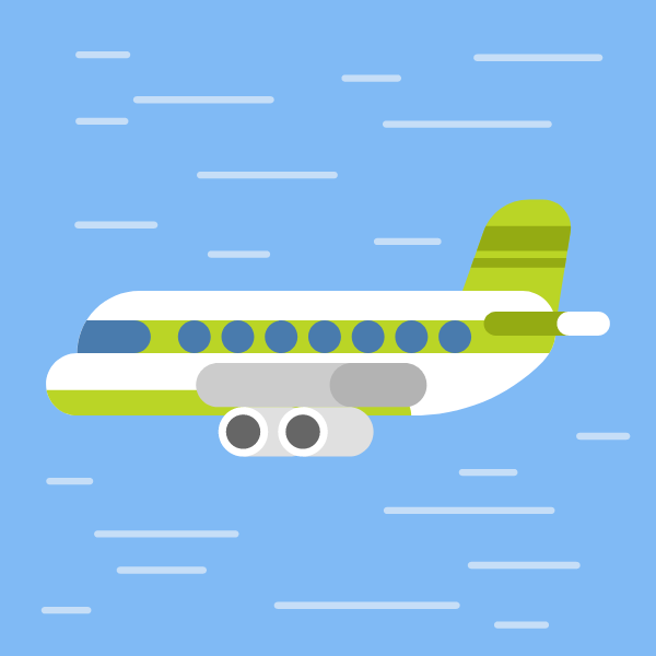 Aircraft flat style icon