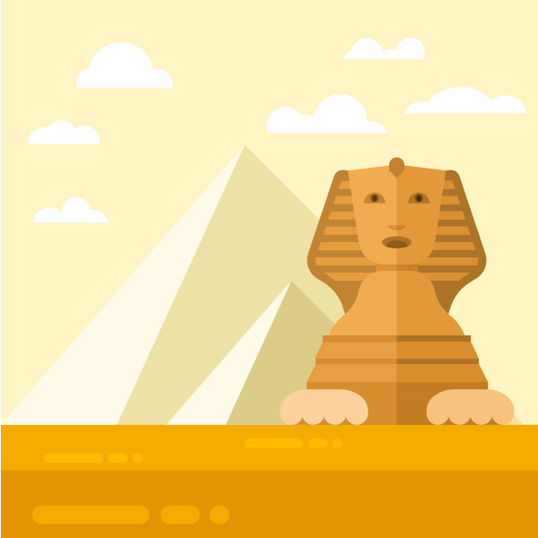 Sphinx and pyramids in Egypt | Free SVG