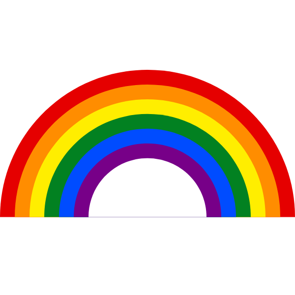 Rainbow pride clipart semicircle