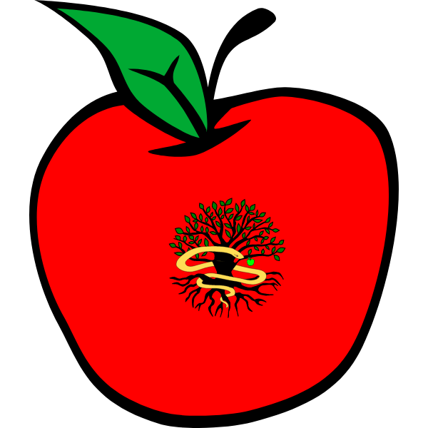 An apple from the tree of knowledge Free SVG