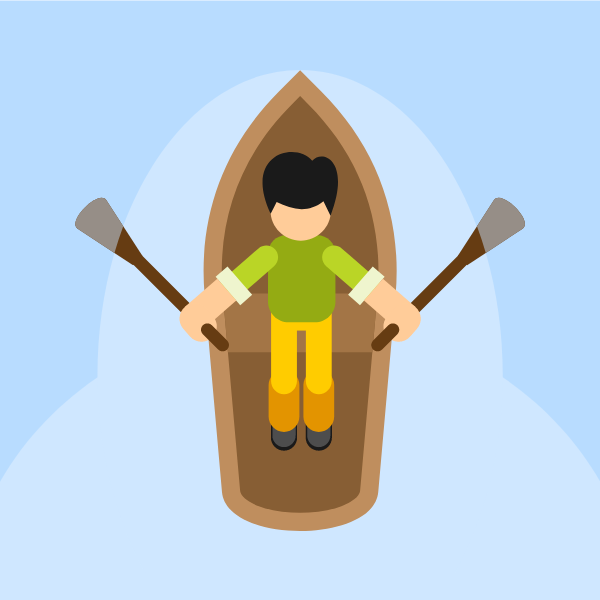 Man  rowing boat-1688293543