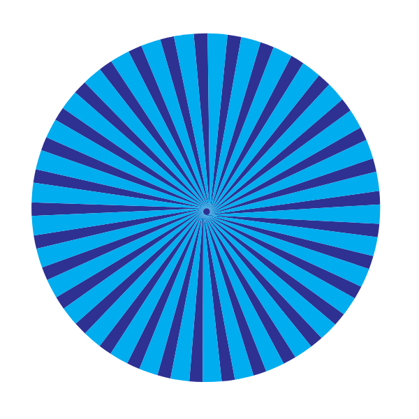 Circle blue subeams pattern