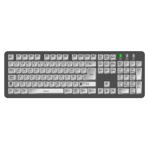 Teclado Qwerty Latinoamericano | Free SVG