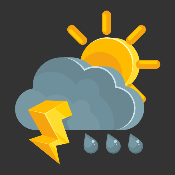 Summer rainstorm icon
