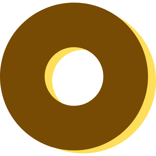 A regular chocolate donut
