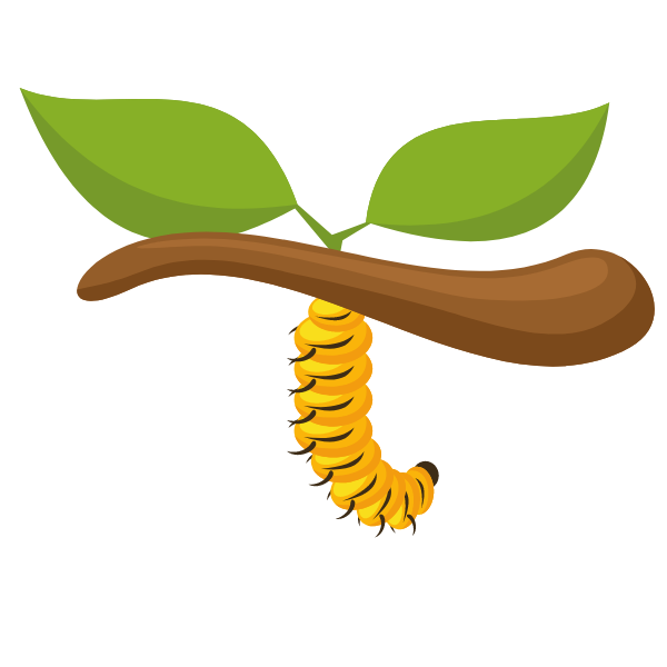 catepillar-on-branch-free-svg