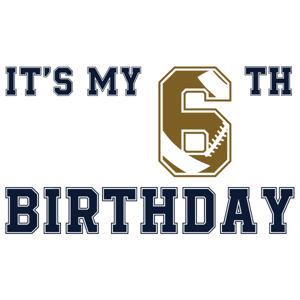 Football 6Th Birthday Boys Girls