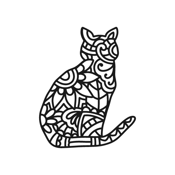 Free Cat Mandala Svg